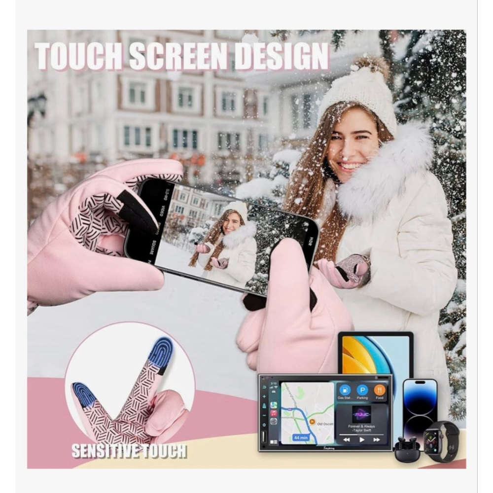 NEW Pixel Panda Winter Gloves Warm Touchscreen Gloves Thermal Large - Picture 3 of 7